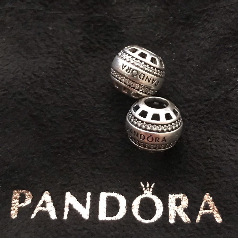 Authentic Forever Pandora CZ Charms. Set.